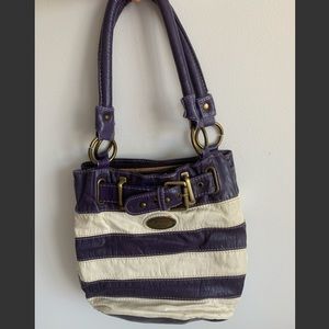 Vintage purple and white handbag